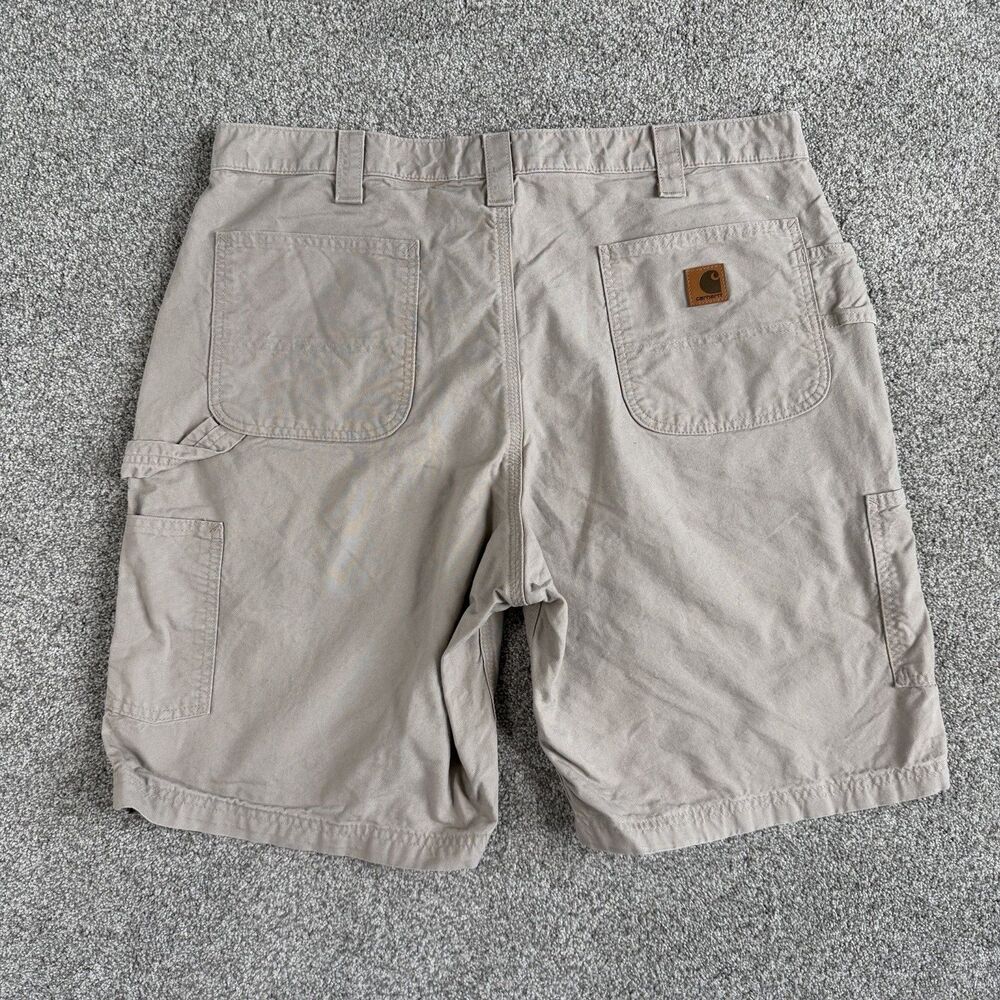 Carhartt B147 Canvas Carpenter Work Shorts Mens Tan Size 40 x10